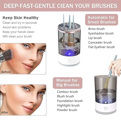 3-in-1 Electric Makeup Brush Cleaner & Drying Rack