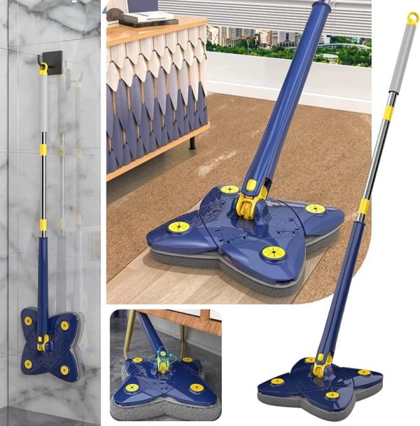 360° Rotatable Cleaning X Mop Adjustable Corner Mop Self Squeezing Wringing Mop Multifunctiona Rotating Mop For Floor Wall Window