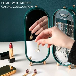 Screen Folding Jewelry Box Jewellery Box Organiser With Mirror