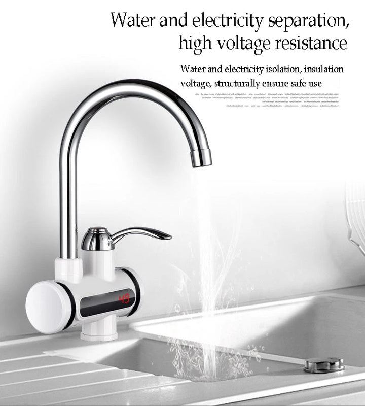 Instant 360° Electric Water Heating Faucet ,tap For Kitchens And Bathrooms | Shock-proof Design | Digital Temp° Display | Hot And Cold Water