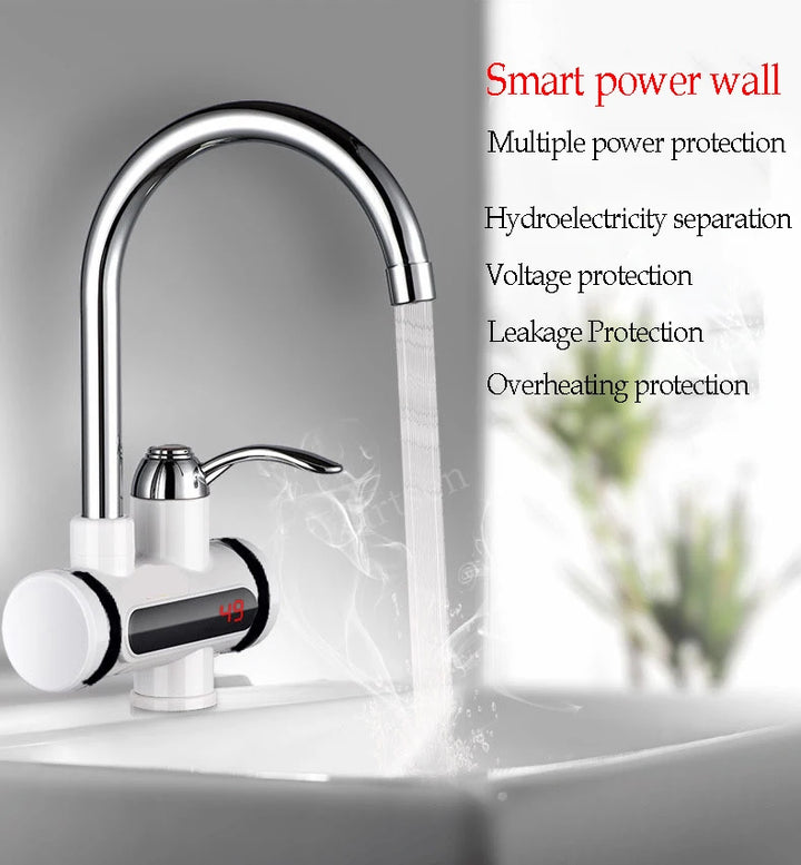 Instant 360° Electric Water Heating Faucet ,tap For Kitchens And Bathrooms | Shock-proof Design | Digital Temp° Display | Hot And Cold Water