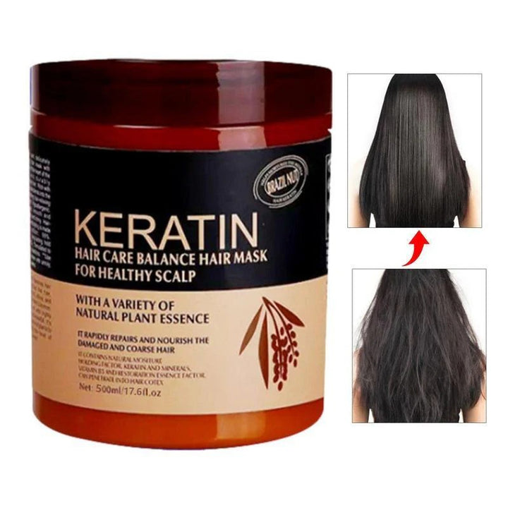 Hair Keratin Mask, Keratin Shampoo & Keratin Serum (pack Off 3 ) 3 In 1