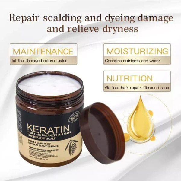 Hair Keratin Mask, Keratin Shampoo & Keratin Serum (pack Off 3 ) 3 In 1