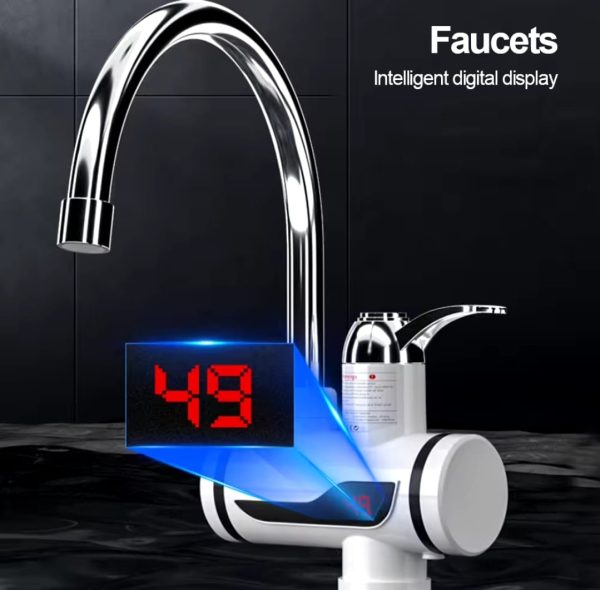 Instant 360° Electric Water Heating Faucet ,tap For Kitchens And Bathrooms | Shock-proof Design | Digital Temp° Display | Hot And Cold Water