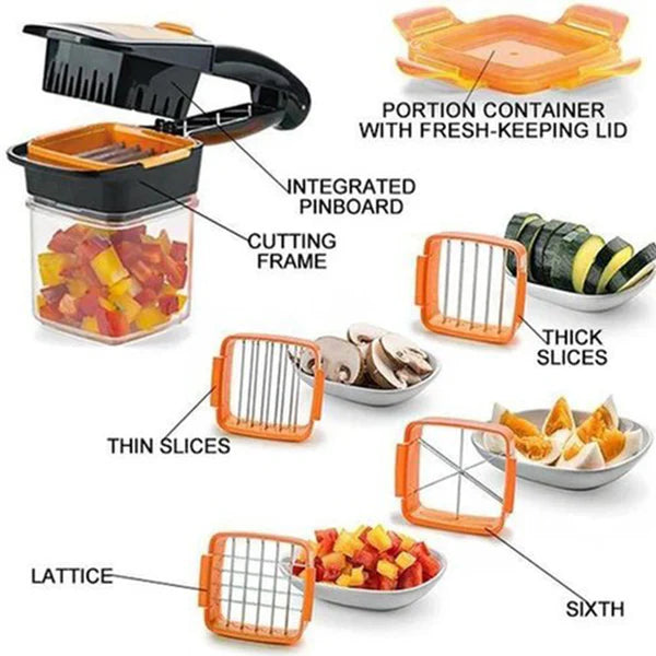 Quick Fruit Vegetable Cutter 5 In 1 Slicer Speedy Chopper nicer Dicer