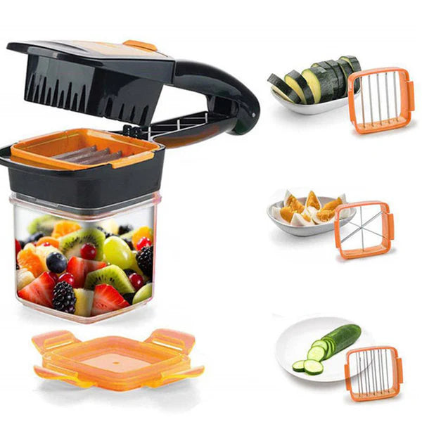 Quick Fruit Vegetable Cutter 5 In 1 Slicer Speedy Chopper nicer Dicer