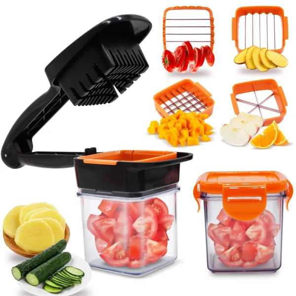 Quick Fruit Vegetable Cutter 5 In 1 Slicer Speedy Chopper nicer Dicer