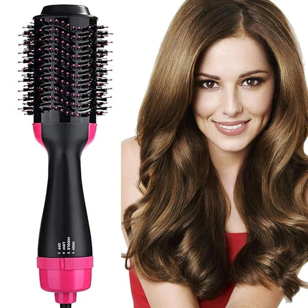 Hair Dryer And Volumizer / Hot Air Brush – Comb For Drying, Straightening, And Curling One Step 3 In 1