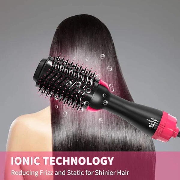 Hair Dryer And Volumizer / Hot Air Brush – Comb For Drying, Straightening, And Curling One Step 3 In 1