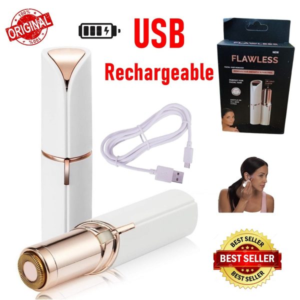 Rechargeable Facial Hair Remover Hair Trimmer For Eye Chin Cheeks Upper Lip For Girls & Women