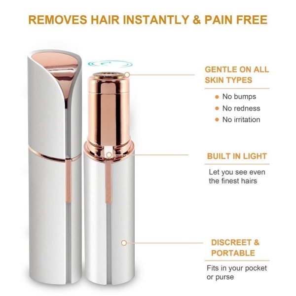 Rechargeable Facial Hair Remover Hair Trimmer For Eye Chin Cheeks Upper Lip For Girls & Women