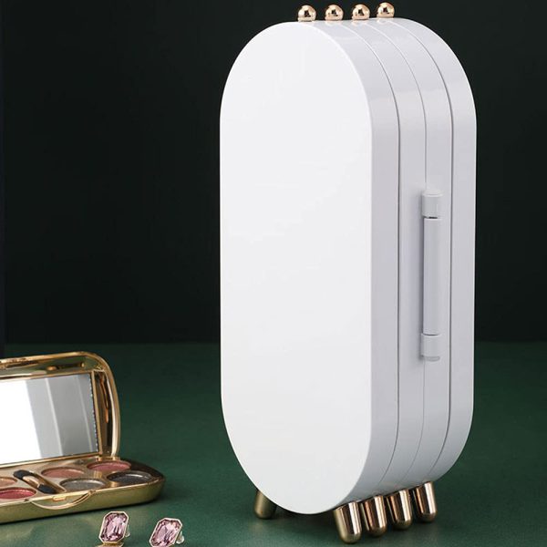 Screen Folding Jewelry Box Jewellery Box Organiser With Mirror