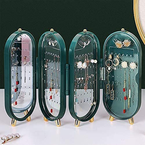 Screen Folding Jewelry Box Jewellery Box Organiser With Mirror