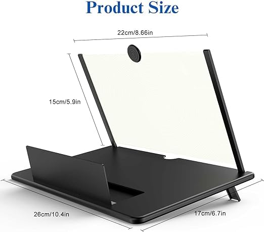 Universal Mobile Phone Screen Magnifier Stick Holder 3d Hd Enlarged Screen Mobile Phone(8 Inches)